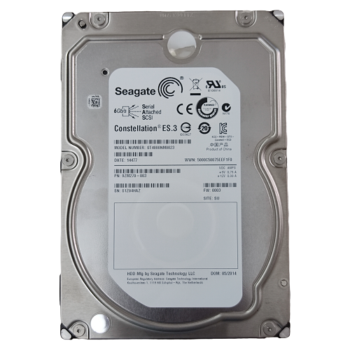 Seagate 4TB 7.2K 6Gb/s 3.5" SAS Enterprise HDD